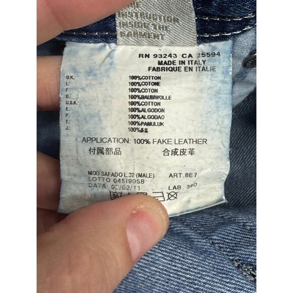 Diesel Industry Men's Safado Regular Slim Straight Denim Jeans - 31x32 (33x31) - Picture 8 of 8